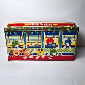 VTG M&M's Diner #04 Christmas Village limited Edition Canister 1996 Tin Box